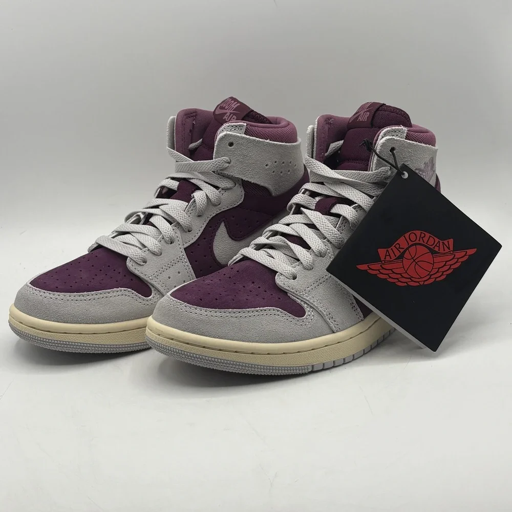 Nike Air Jordan 1 Zoom CMFT 2 Bordeaux DV1305-600 Women 6.5 Suede Zoom Air Shoes